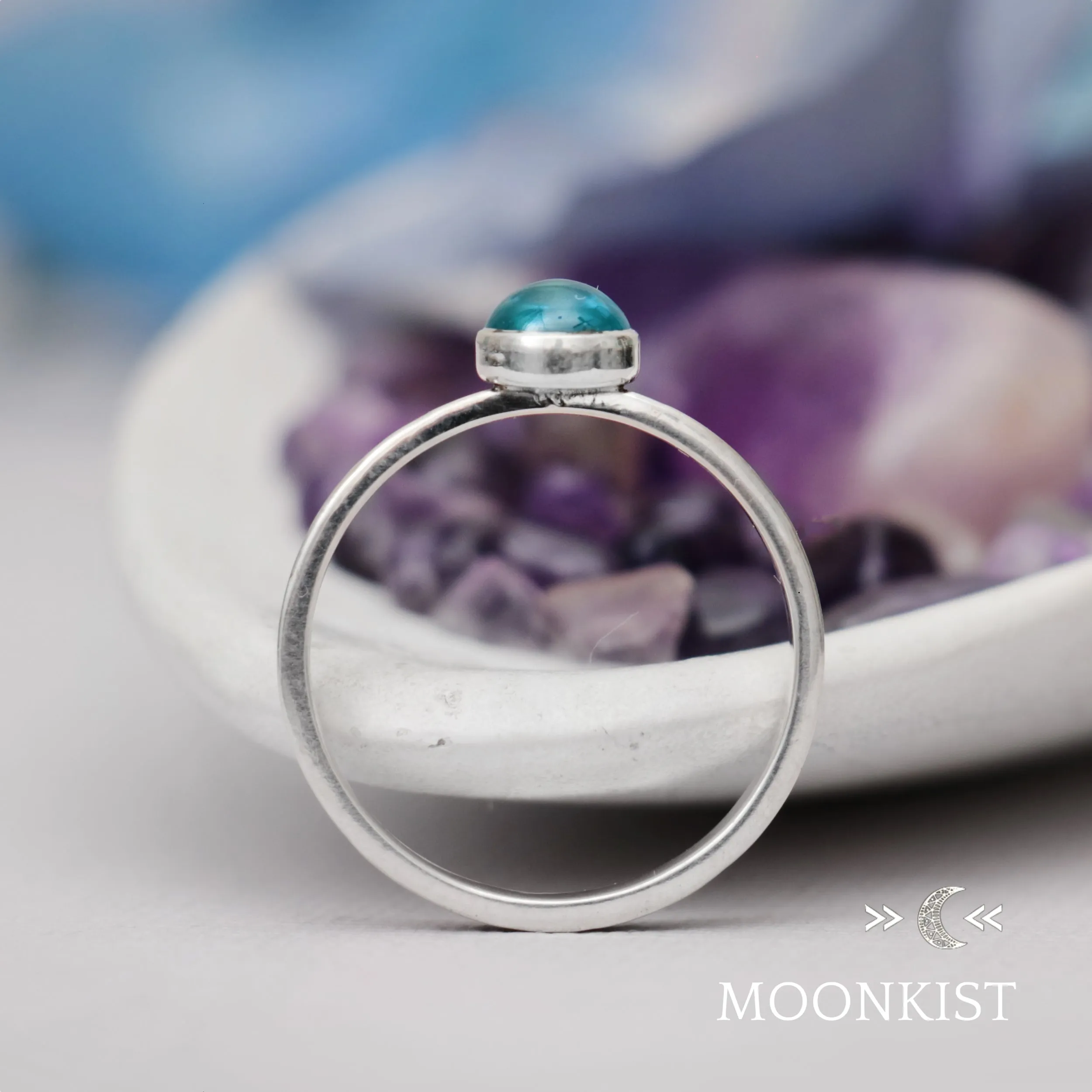 Sterling Silver Arrow Gemstone Promise Ring  | Moonkist Designs