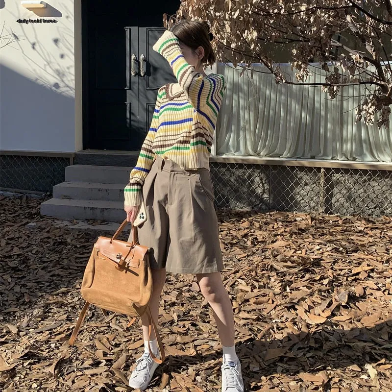 Striped Pullover With Peter Pan Collar