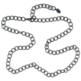 Textured Silver Cable Chain 20