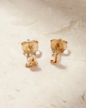 The Initial Stud Earrings [Old English]