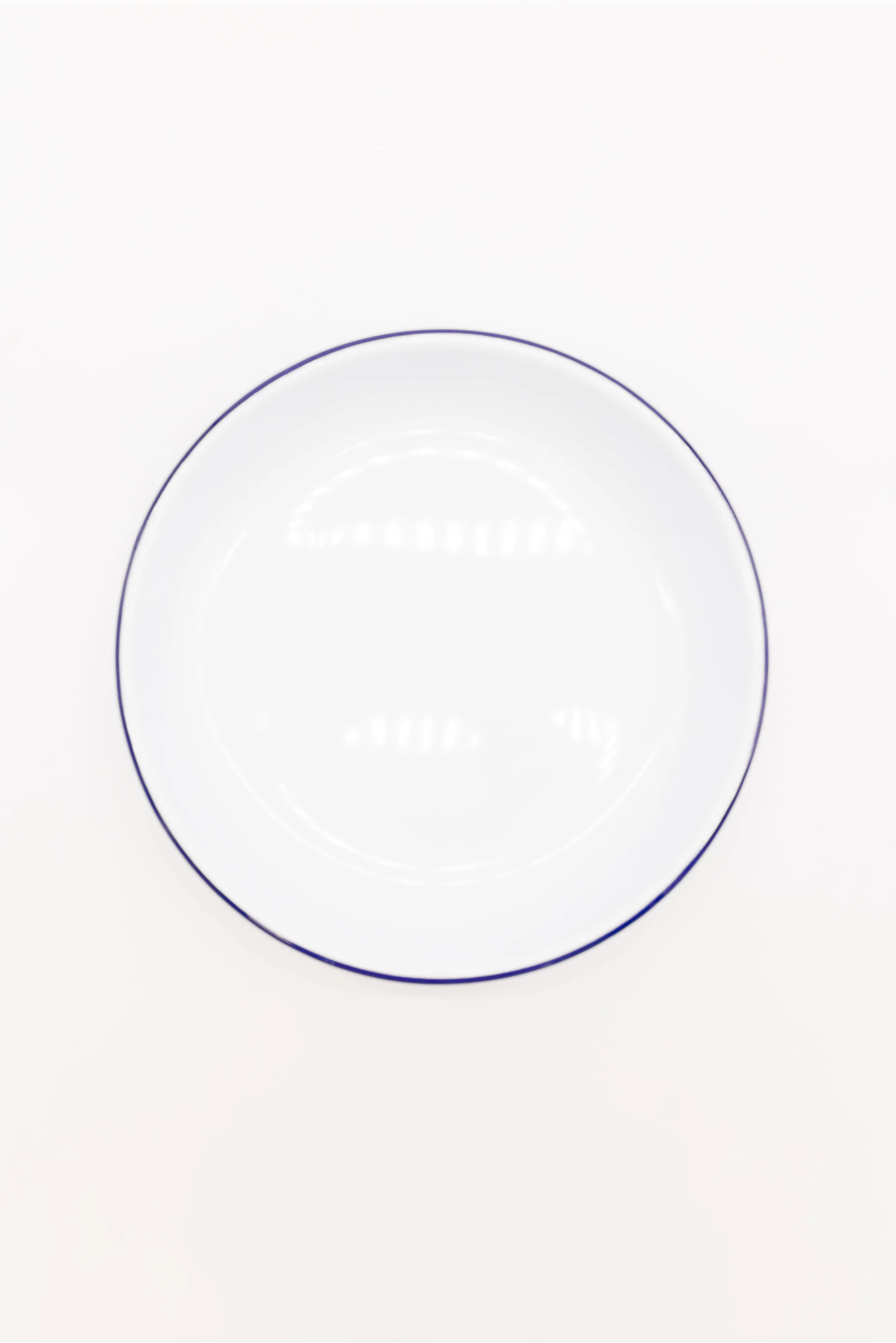 Vintage Blue Rimmed Pasta Plate