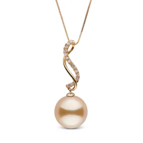 Wanderlust Collection 10.0-11.0 mm Golden South Sea Pearl and Diamond Pendant